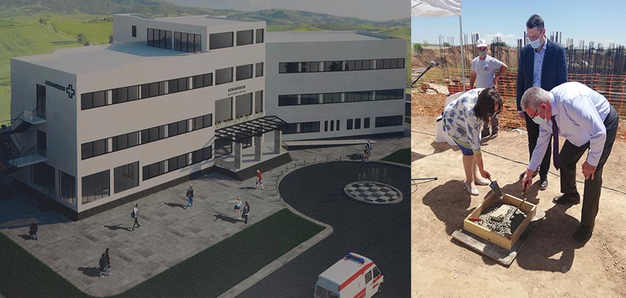 Θεμελιώθηκε το νέο κτίριο του «Θεραπευτηρίου Ασκληπιείο Λάρισας» cover image